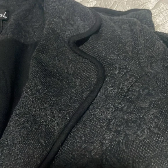 Wet Seal SZ L Black Floral Single Button Front Blazer - Picture 4 of 15